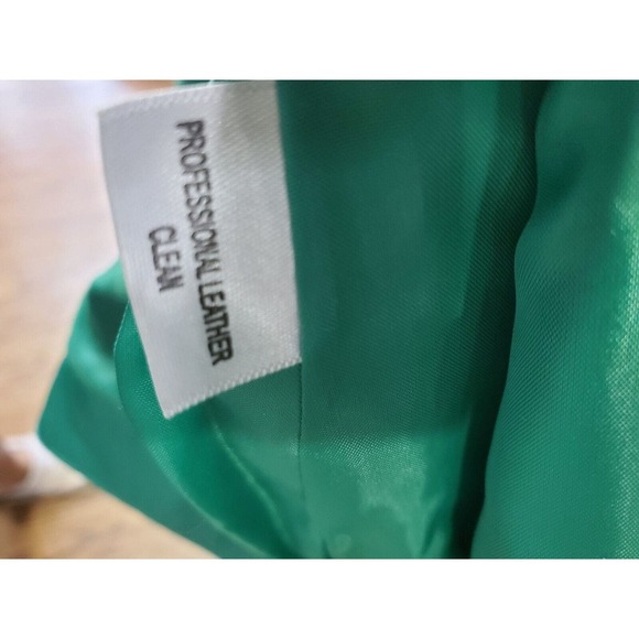 Jessica London Women's Teal Leather Long Sleeve Two Way Zipper Jacket Size 14 - Picture 12 of 14